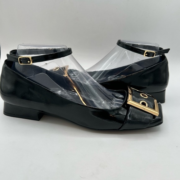 Jeffrey Campbell So Cute Patent Leather Ankle Strap Flats Buckle Women’s  8.5 - Picture 12 of 14